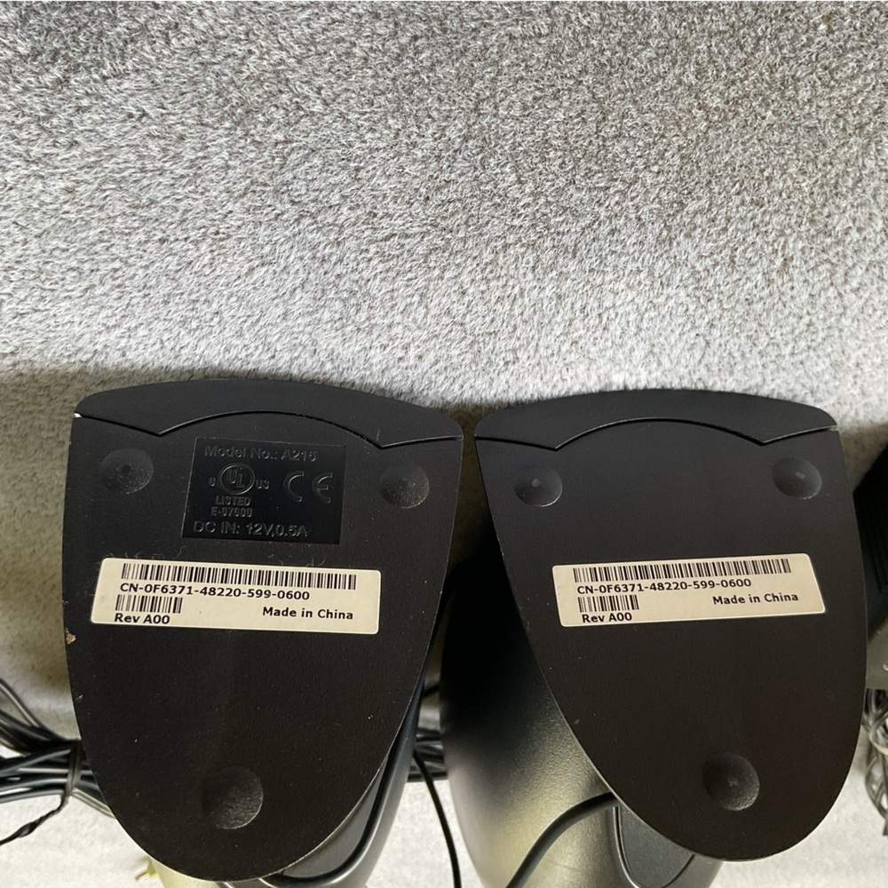 Duo DELL Plug In Speakers- Model A215 - With All Cords And Power Cord - Picture 4 of 6